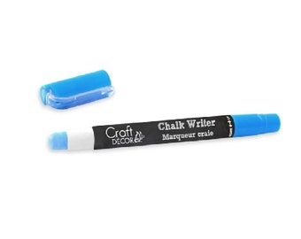 Blue Chalk Writer Pen, Great for Chalkboards, Dry Erase Boards, Windows, Glass, Mirrors, Ceramic, and Metal