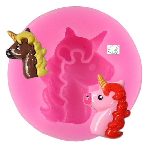 Unicorn Silicone Mold, Set of 2, Resin or Gum Paste Mold