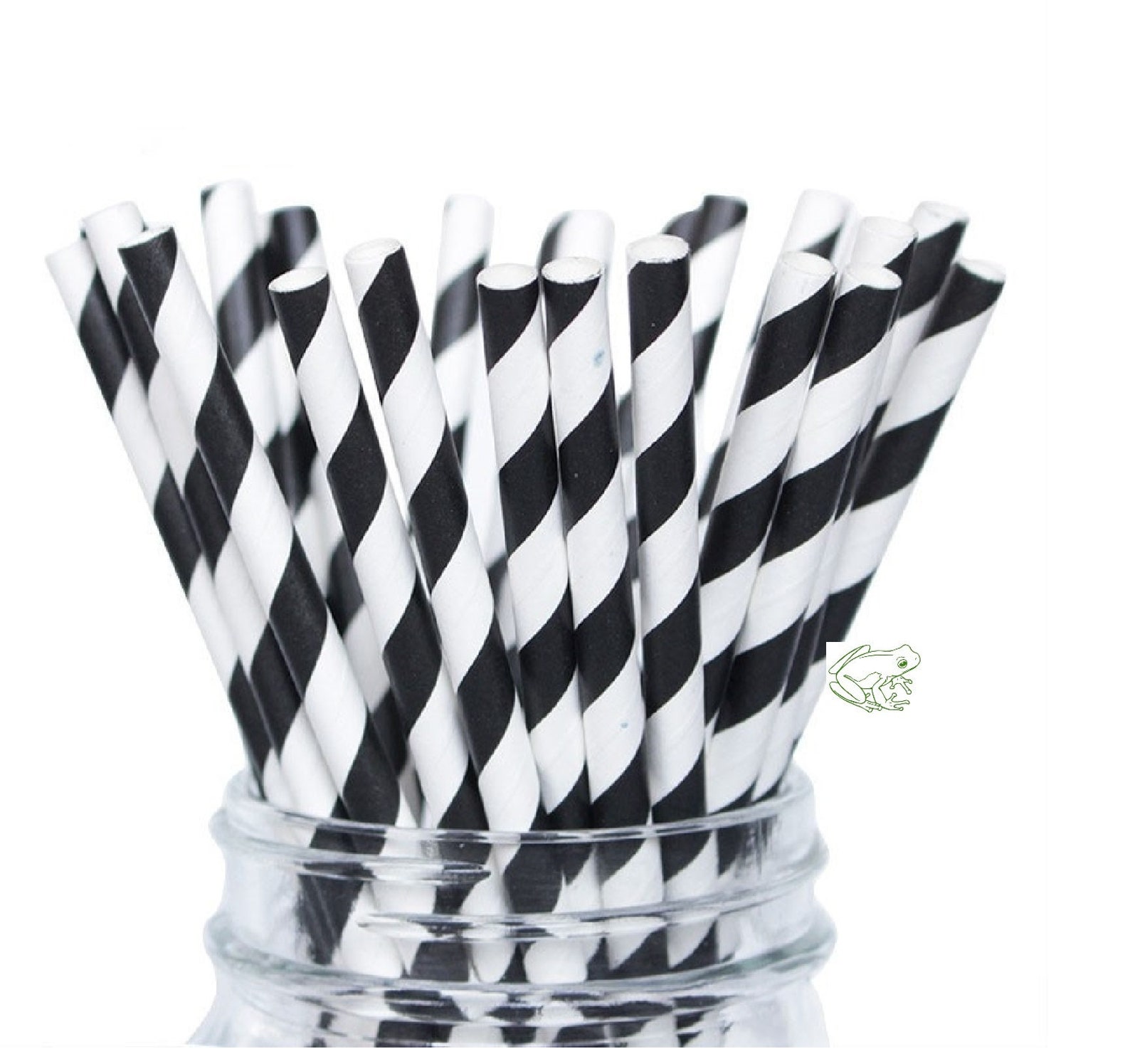 Black and White Paper Straws Set of 25 Eco Friendly Straws Etsy UK