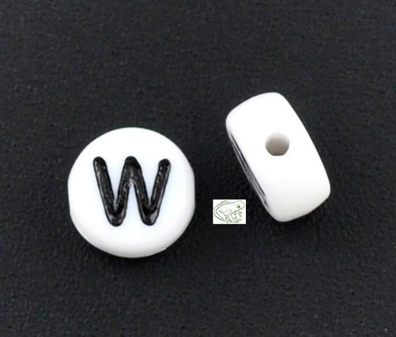 Letter bead: W beads Set of 20 7mm Alphabet Beads ABC | Etsy