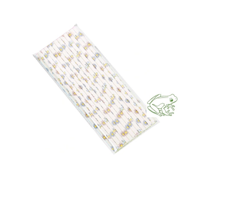 Daisy and Butterfly Straws Set of 25 Eco Friendly Straws Garden Tea Party Straws Flower Paper Straws
