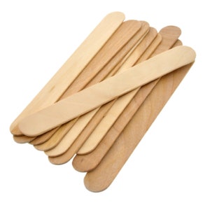Large Wood Craft Sticks, Set of 60, 5.86 in x 0.72 in, Great for art projects, craft activities, and more