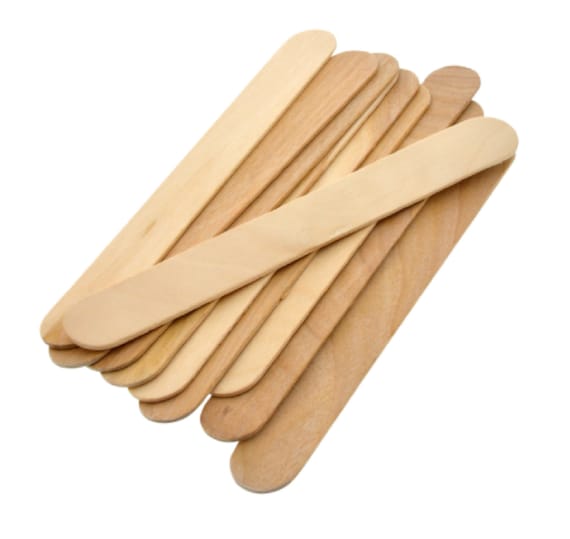 Large Wood Craft Sticks, Set of 60, 5.86 in X 0.72 In, Great for