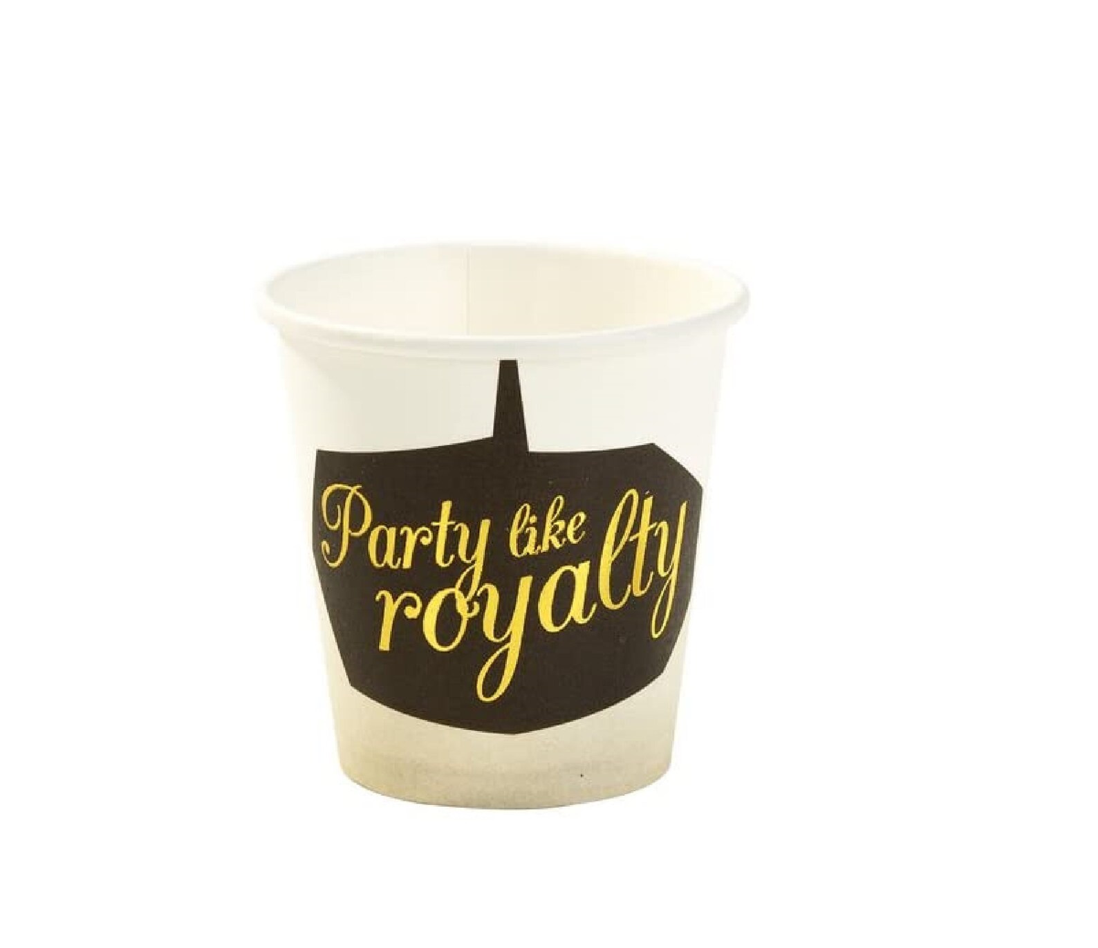 Party Like Royalty Paper Shot Glasses Set of 24 With Gold Etsy