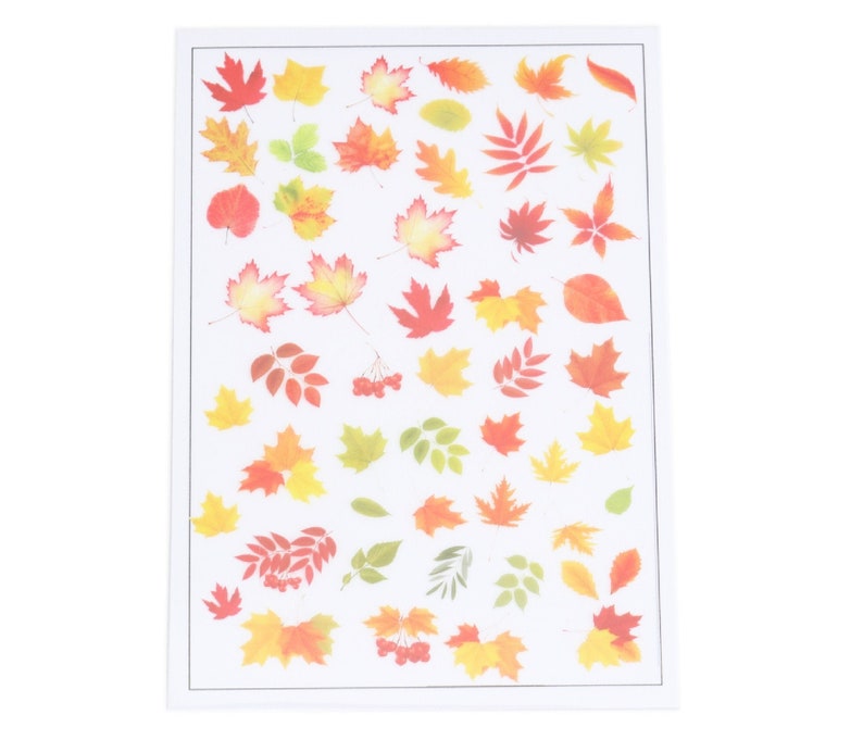 Autumn Leaves Decal PVC Decorative Sticker for Resin Work Not - Etsy
