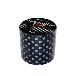 Black and White Polka Dot Print Decorative Tape, 45 ft long, 1.5 in wide