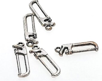 Hack Saw Charm, Set of 20, 1 in or 25cm