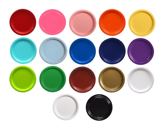 9 Inch Solid Color Paper Plates, Set of 20, 9 In, 22.9 Cm, You Pick the  Color, Great for Mixing and Matching 