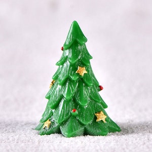 Decorated Miniature Resin Christmas Tree, 3.4 x 2.5 cm