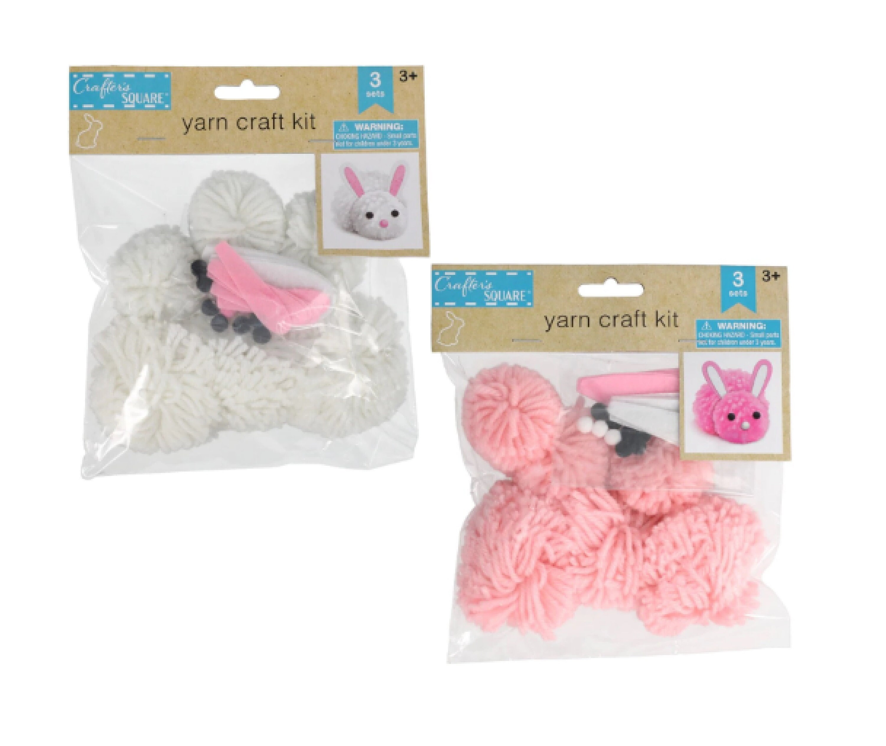 4 pack of POM POM Makers - 4 different sizes in one package! Make perfect  size solid or multi color Pom-Poms! Wind, cut, tie, fluff! #3129