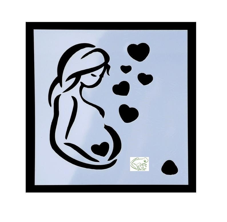 Pregnancy Stencil Mother New Baby Baby Shower Mama Etsy