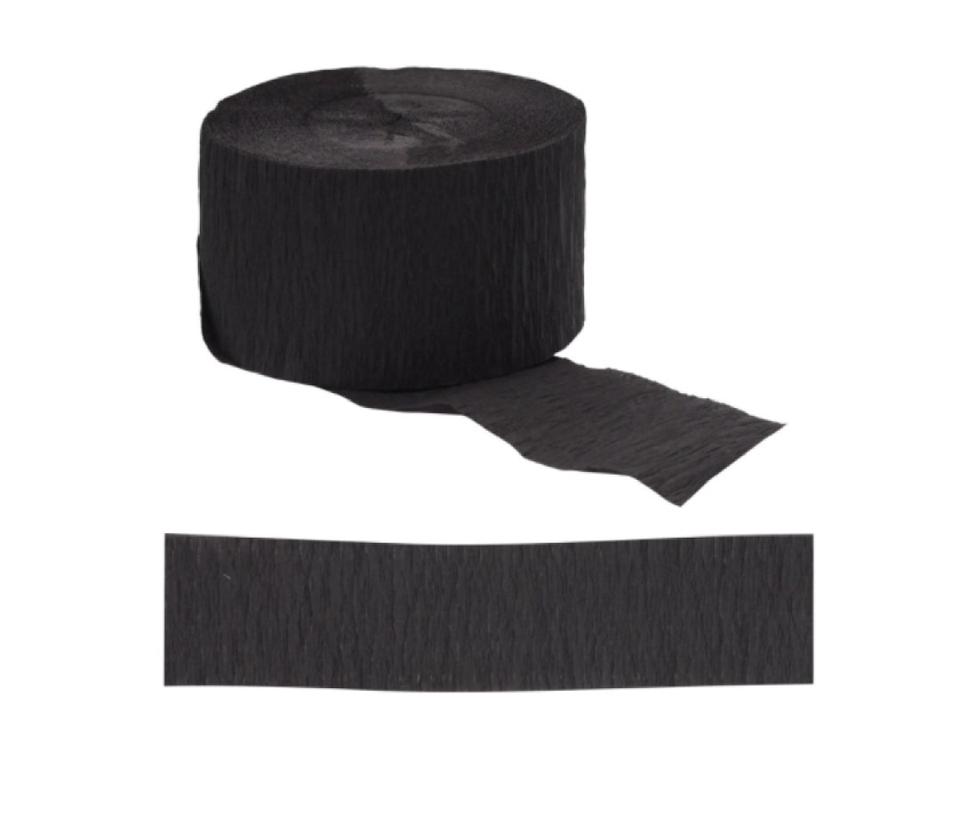Black Crepe Paper Streamers, 150 Ft X 1.75in Etsy