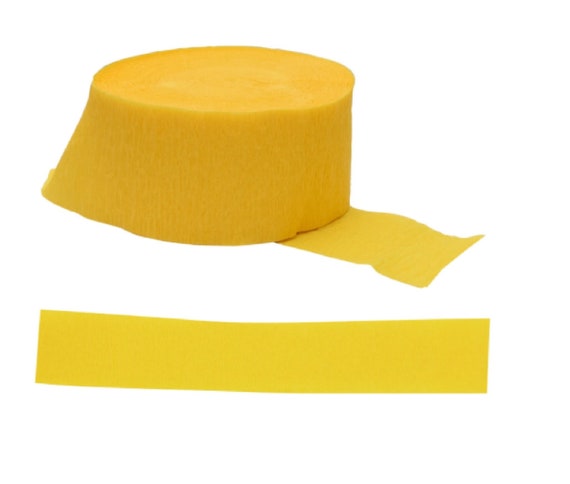 Yellow Crepe Paper Streamers, 150 Ft X 1.75in 