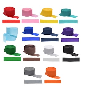 Crepe Paper Streamers in Solid Colors, 140 ft, You Choose the Color, Mix and Match to Make Your Party Perfect