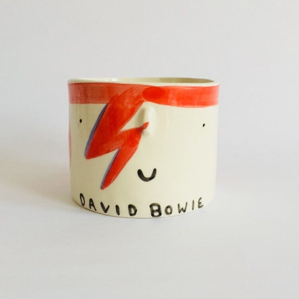 David Bowie ceramic planter