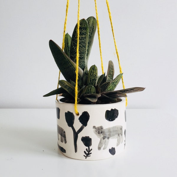 Little bear hanging planter