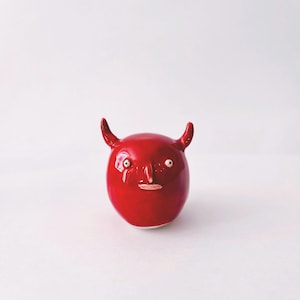 Devil head ceramic ornament
