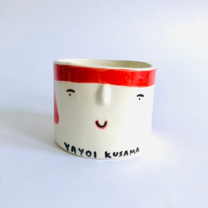Yayoi Kusama ceramic pot