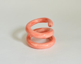 Gentle worm ceramic ornament