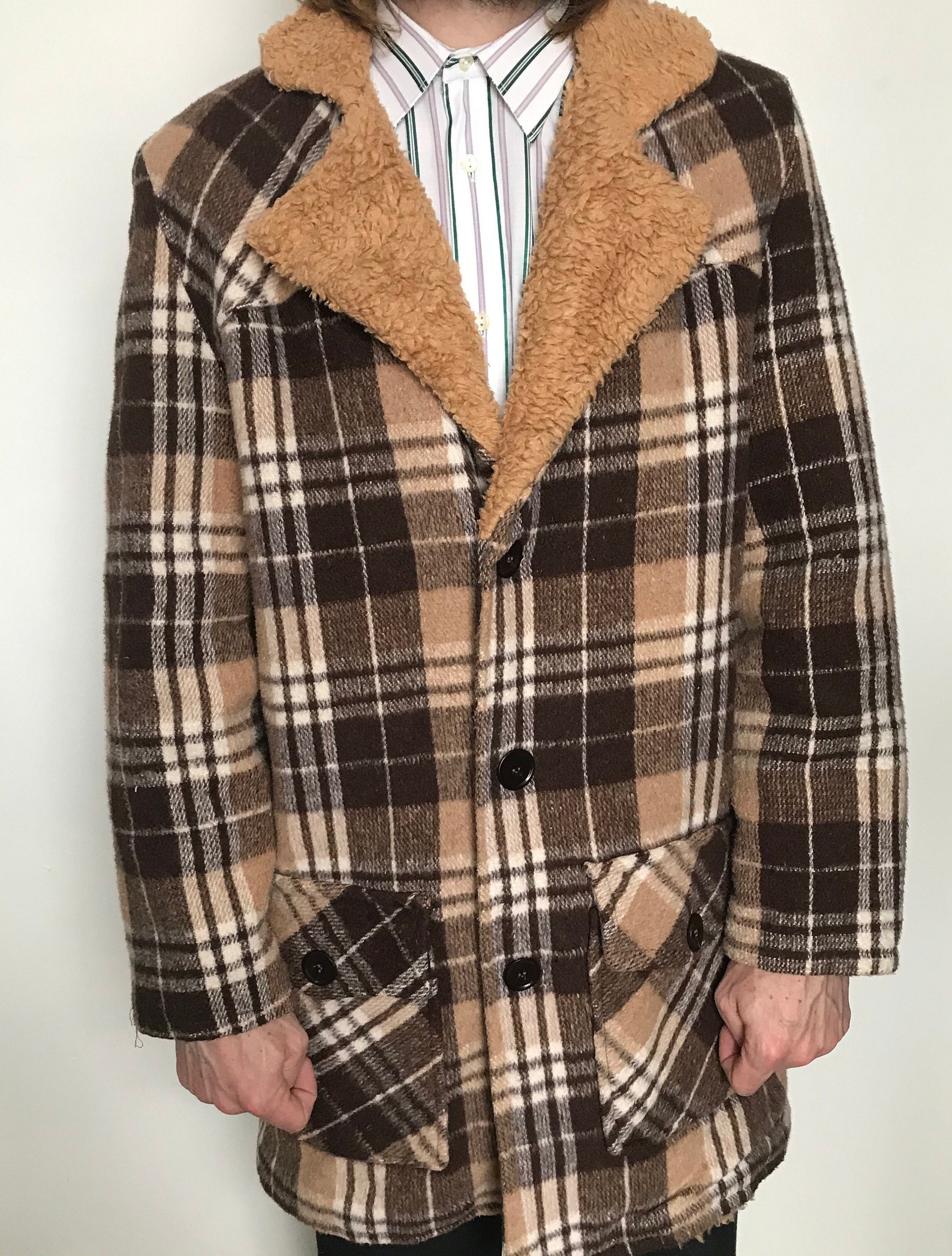 Vintage Coat donkey jacket lumberjack 1970s coat 3/4 coat | Etsy