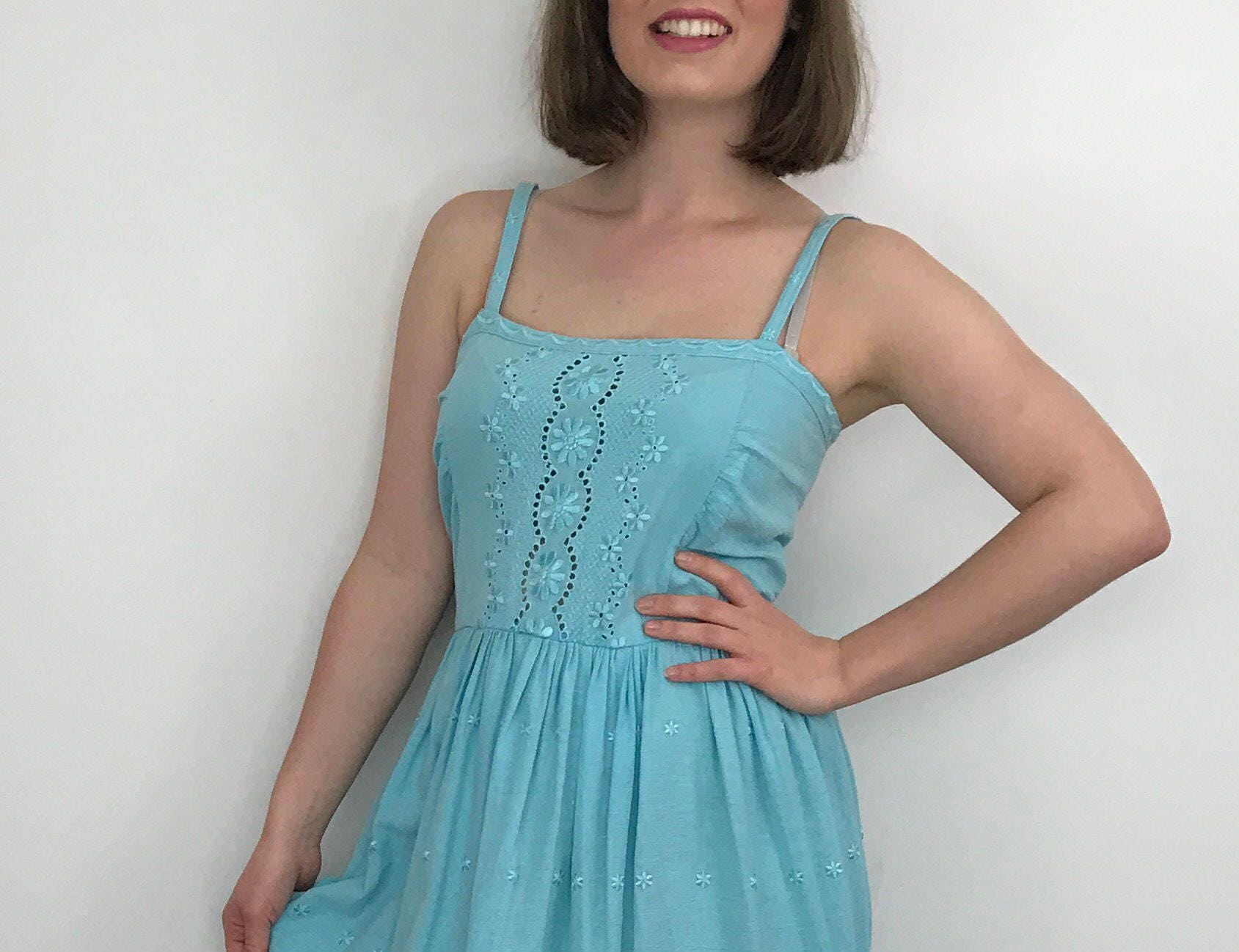 cheesecloth strappy dress