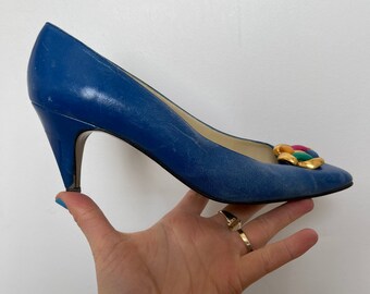 Electric Blue Shoes - Etsy