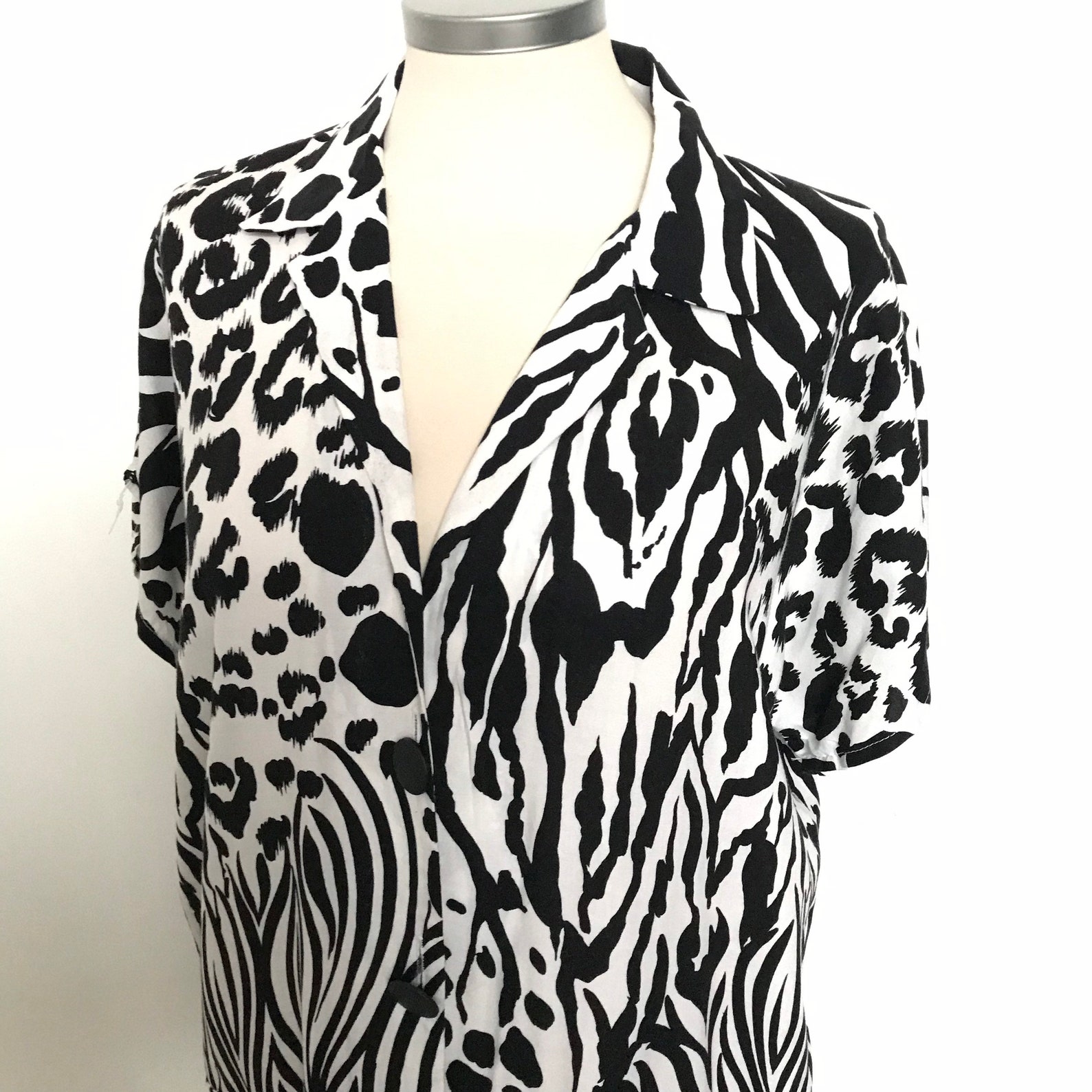 Vintage leopard print vintage dress animal print shirt Etsy