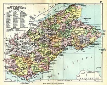 Old Maps Of Fife Antique Map Fife | Etsy Uk Old Maps Of Fife Antique Map Fife | Etsy Uk