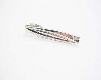 Vintage 60s Rainbow Rhinestone Colors ANSON Tie Bar Clasp Clip; Multi Color GT