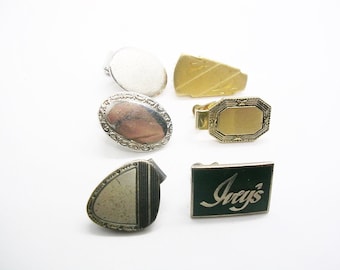 Vintage dasspeldjes veel van 6 kleine dasspelden stropdassieraden voor formele kleding