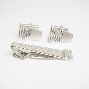 Initial N Cufflinks Tie Clip Set Diamond Cut classic vintage Dante Men's Jewelry