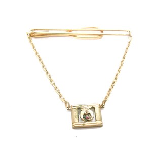 Pince à Cravate Vintage Avec Chaîne - Accessoire élégant Occasion