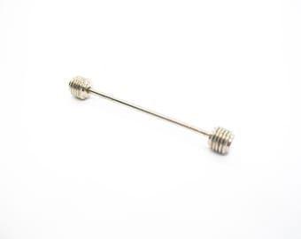 Vintage Collar Pin Bar classic silver tone Men's Shirt Accessory Formal Wear
