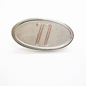 Vintage Initial N Tie Clip Swank monogram Tie Bar Formal Wear Suit Accessory