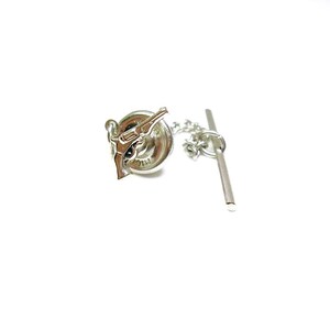 Vintage Tie Tack Revolver Krawattennadel mit Kette Abendkleidung Krawatte Accessoire Männer Hochzeit Schmuck Bräutigam Geschenk