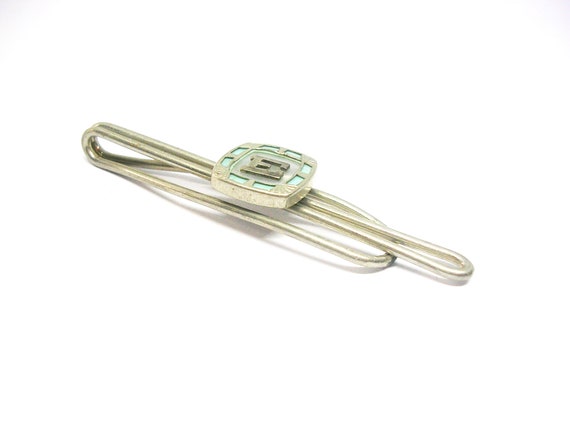 Attache Cravate Vintage Argent Avec Initiale B - Style Art Déco Occasion