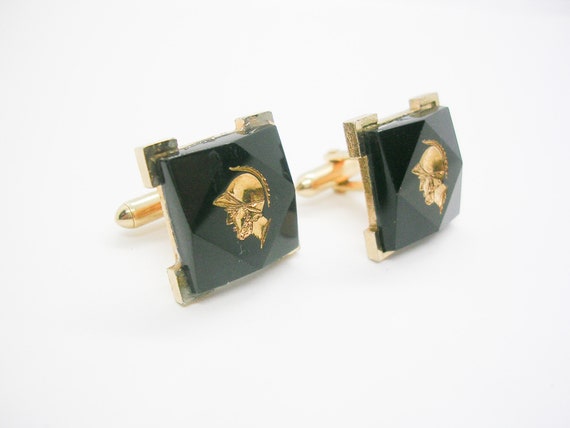 Matte Gold Tone Curved Square Mens Gift Swank Signed Suit Jewelry Mid Century 1960s 60s Vintage Tie Tack