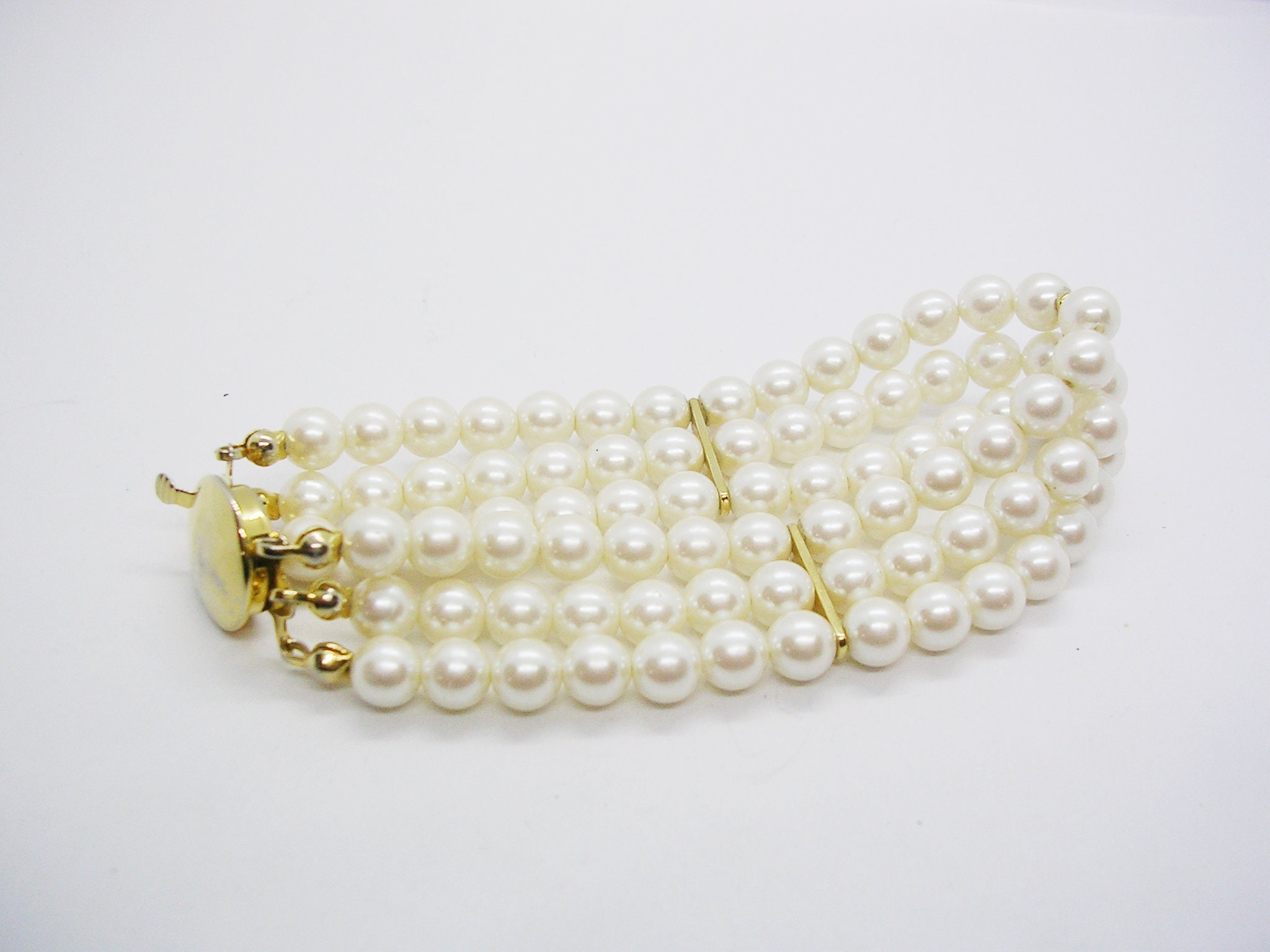Three Strand Pearl Bracelet | MelJoy Creations Jewelry