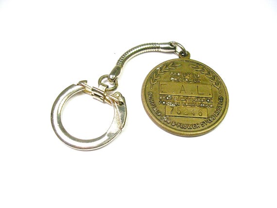 Vintage Key Ring Richfield Boron Brass Carburetor Golden Guarantee