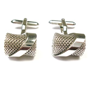 Vintage Cuff Links mesh rope design Men&#39;s Cufflinks Formal Wear Shirt Accessory Groom Gift Wedding Jewelry