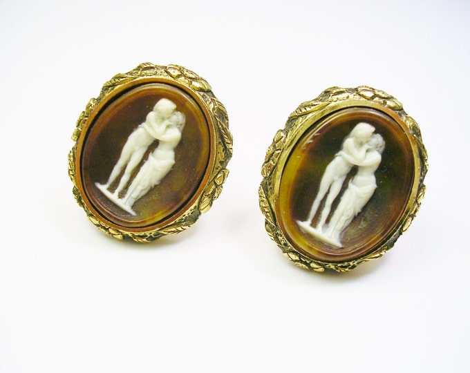 Vintage DANTE Cufflinks Greek Mythology THE KISS, Museum Masterpiece