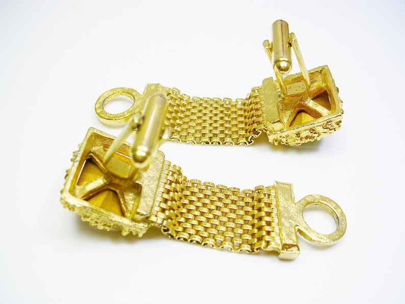 Vintage DANTE Cuff Links Mesh Wrap over the cuff Style Cufflinks Men Wedding Jewelry Formal Wear