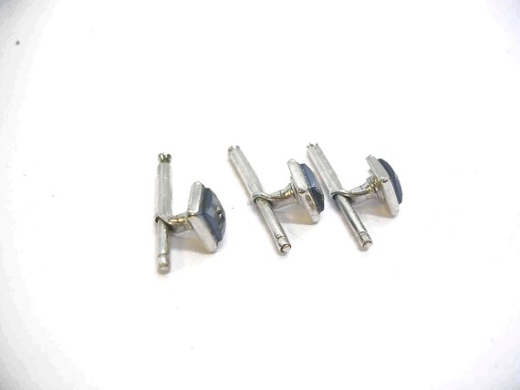 Vintage Hematite Tuxedo Studs: Men's Formal Wear … - image 2