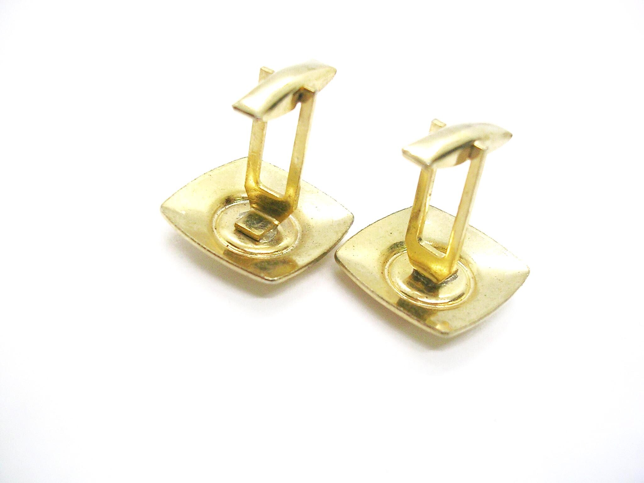 Boutons De Manchette Or Et Nacre - Anciens, Collector, Forme Ovale - Vintage