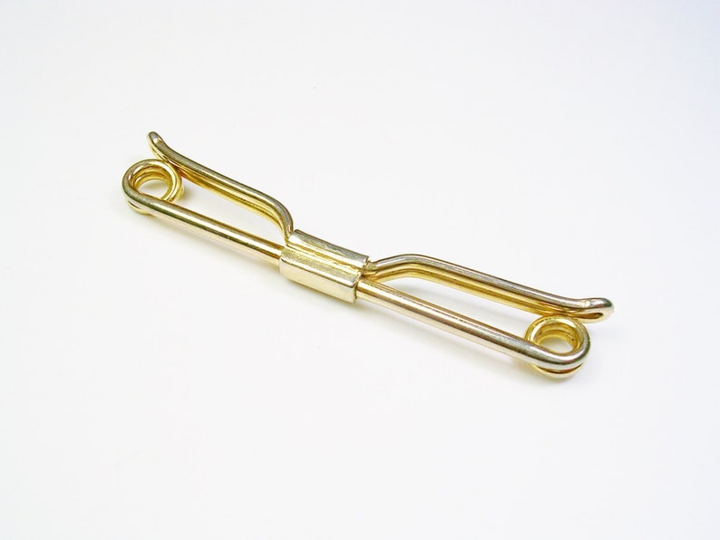 Vintage Art Deco Collar Bar Clip gold toned CORRECT QUALITY Gentleman Style Wedding Jewelry Men/'s Jewelry Formal Wear Man Gift
