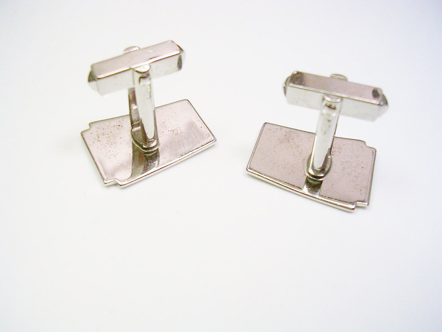 Boutons De Manchette Homme En Argent 925 - Motif Rayé Oxydé Et Boîte Cadeau | Hypoallergénique