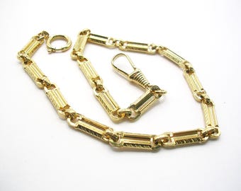 Vintage Pocket Watch Chain gold tone 13"