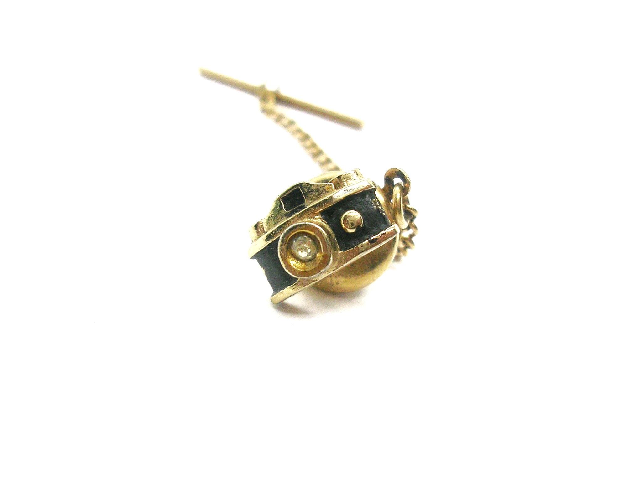 Camera Tie Clip - Silver Plated Metal Tiepin For Photographers & Camera Lovers