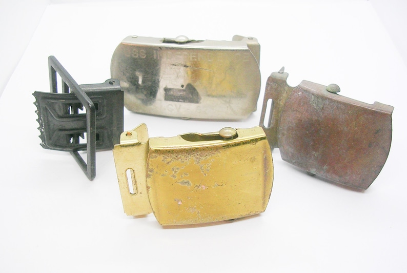Vintage Military Belt Buckles Lot of 4