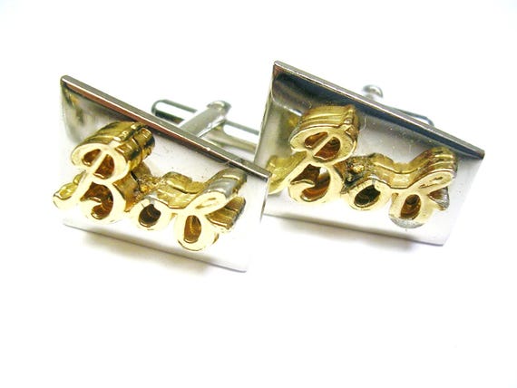 Vintage Cuff Links with Tie Clip: Personalized Bo… - image 2